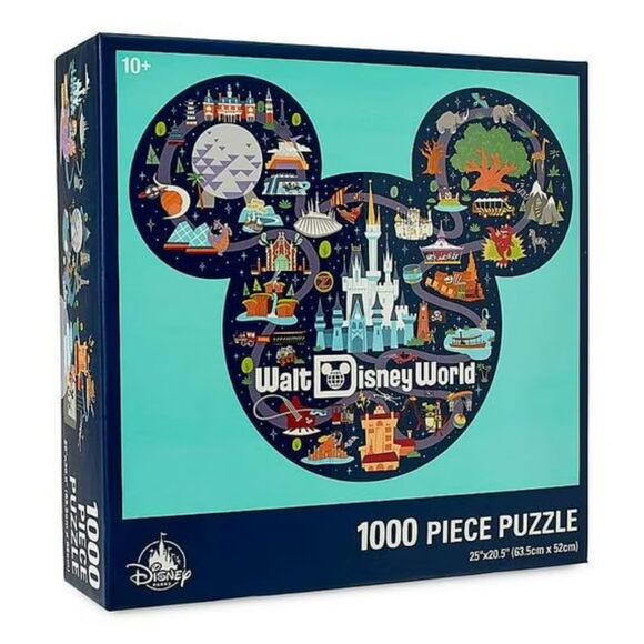 Disney Other - Disney Parks Life Mickey Mouse Icon Walt Disney World Map 1000 Pc Puzzle NIB